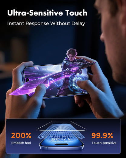 iPhone 17 Pro Screen Protector - Easy Apply Clear Tempered Glass Screen Protector | Zerodamage