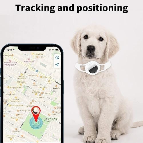 Sahara White Silicone Dog Collar - Apple AirTag = AT00018