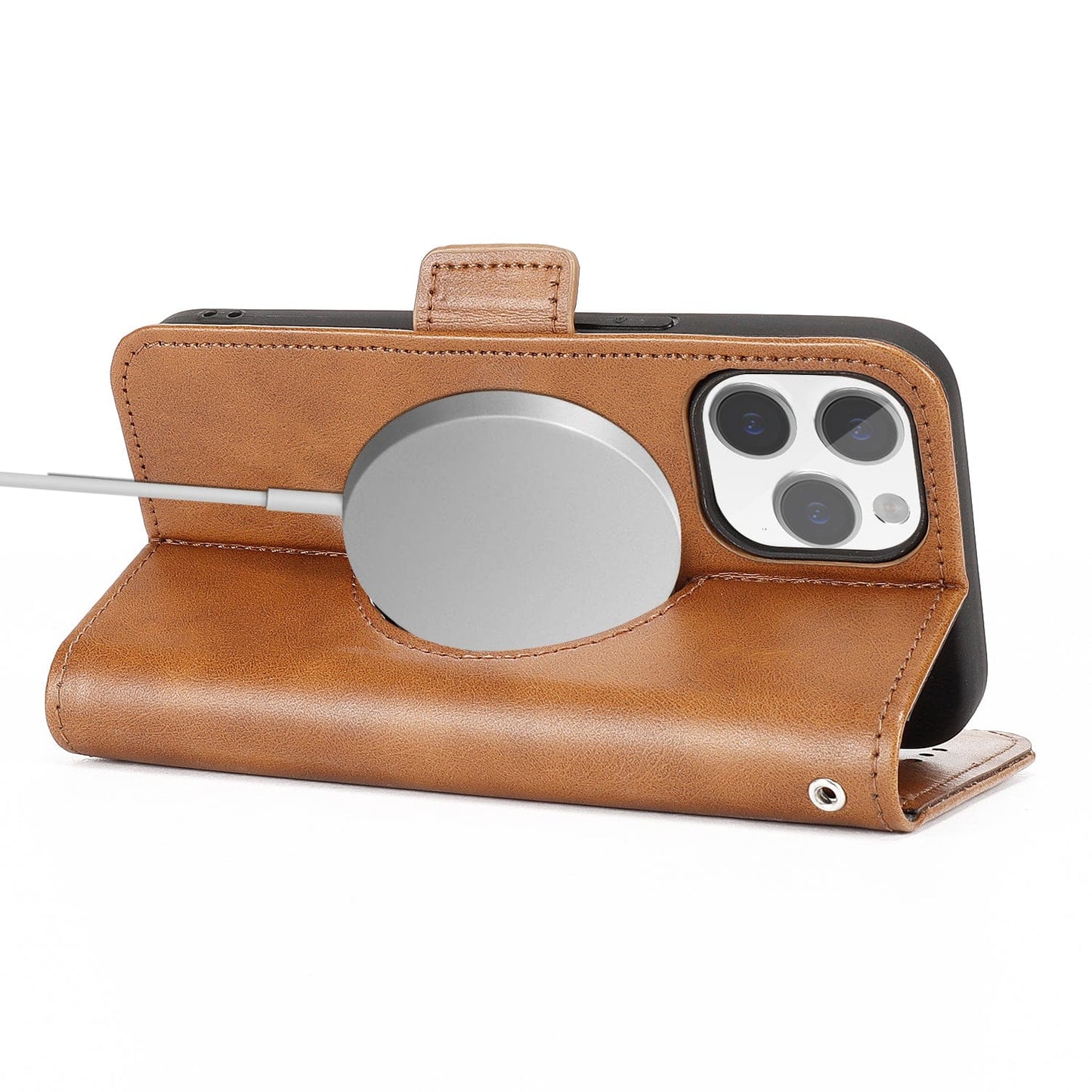 iPhone 15 Pro Max Leather Wallet Case with MagSafe - Card Holder | Indy Series
