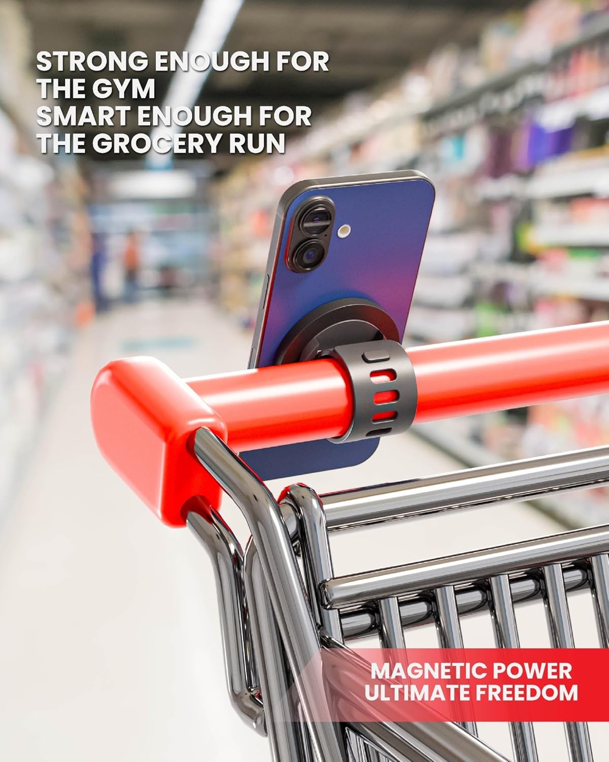 Universal Magnetic Phone Holder for Stroller, Exercise Bike, Golf Cart & Treadmill | BLAUBECK MagSafe Mount