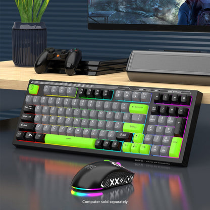 Wired Gaming Keyboard & Mouse Combo - Anti-Ghosting Multi-Key, 7-RGB Backlights