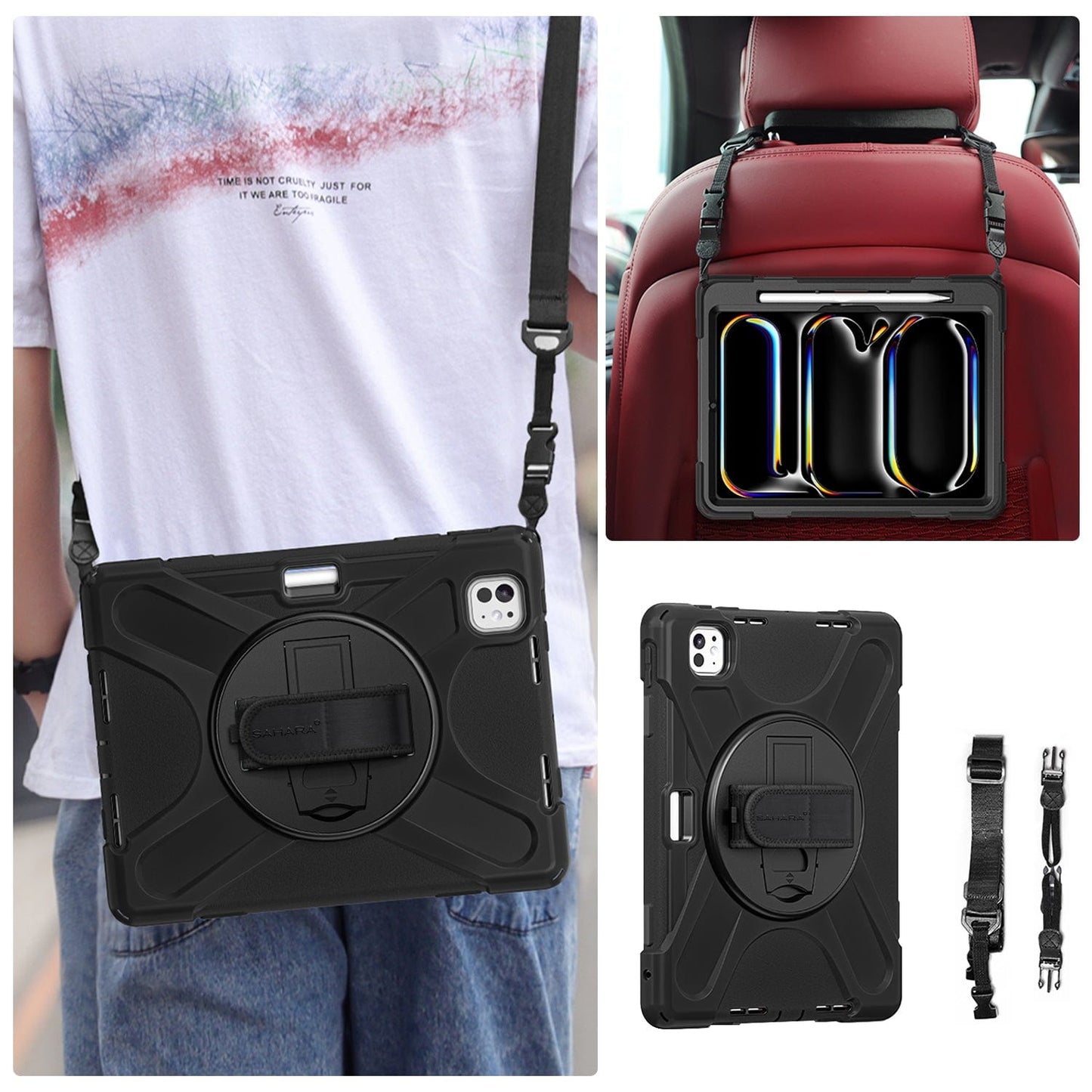 iPad Pro 11-inch (M4 2024 / M5 2025) Case - Heavy-Duty with Hand Strap | Raider-X Series