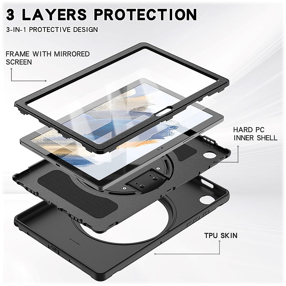 Raider Series Heavy Duty Hand Strap Case - Galaxy Tab A8