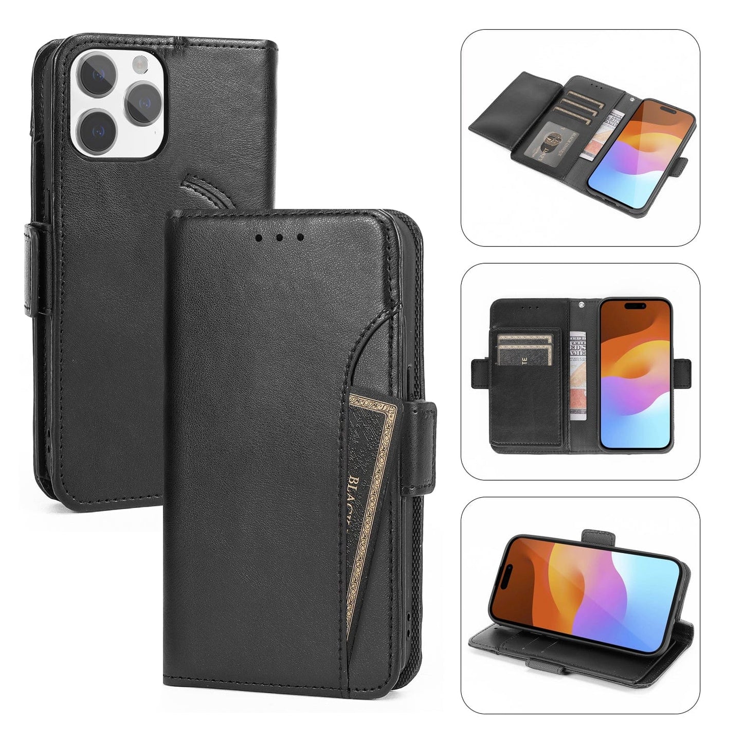 iPhone 15 Pro Max Leather Wallet Case with MagSafe - Card Holder | Indy Series