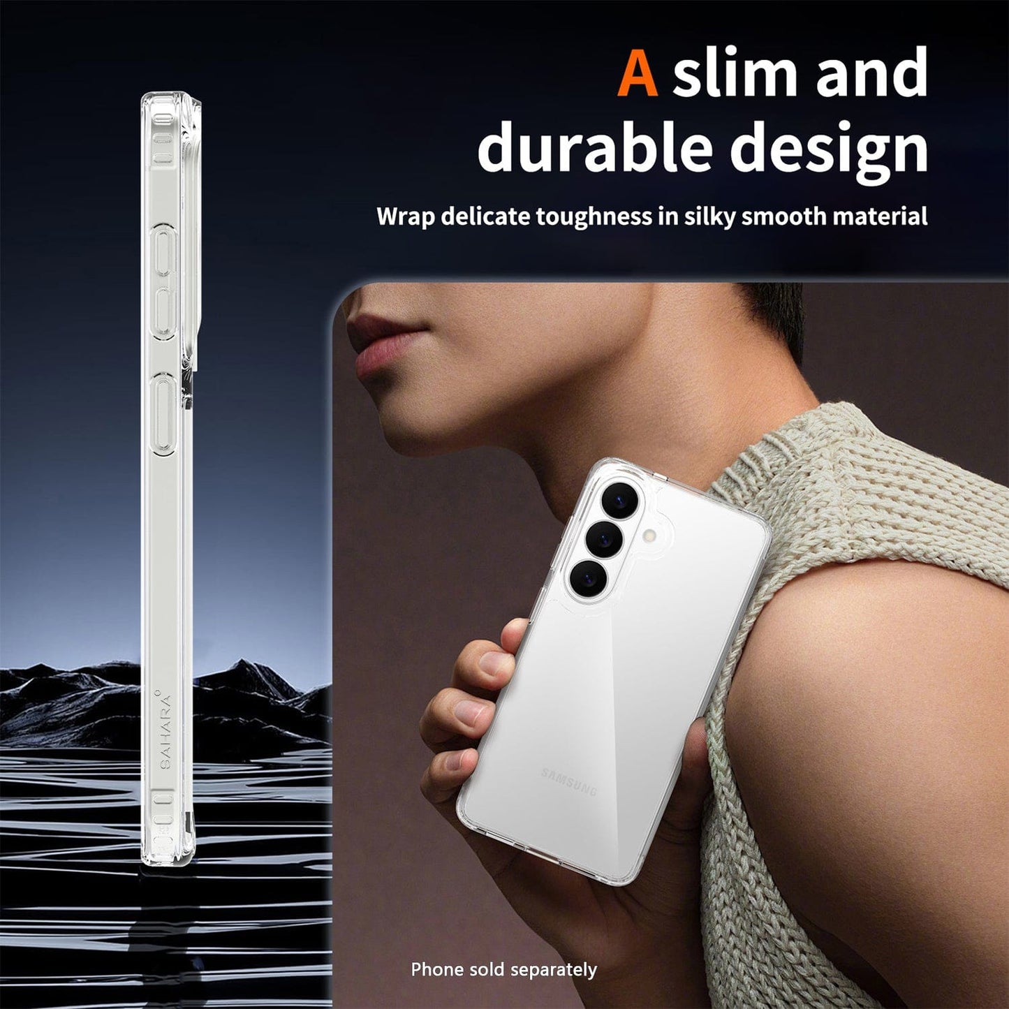 Samsung Galaxy S26 Clear Case - Anti-Slip Grip | Venture Series