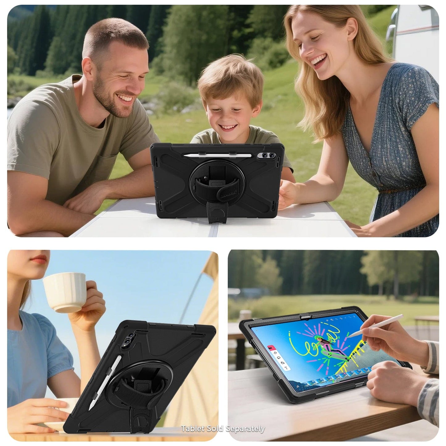 Samsung Galaxy Tab S11 Ultra Case - Heavy-Duty with Hand & Shoulder Strap | Raider-X Series