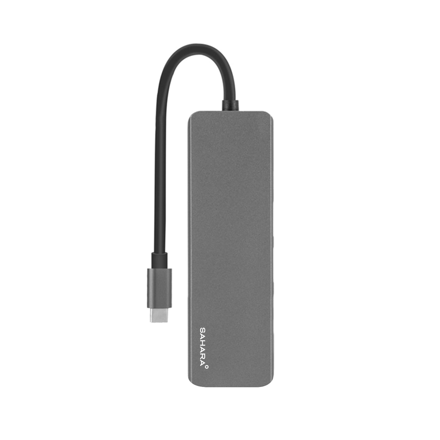 SaharaCase 5-in-1 USB-C Hub with Ethernet – Multiport Adapter with 4K HDMI, 100W PD Charging, and RJ45 – For MacBook & PC