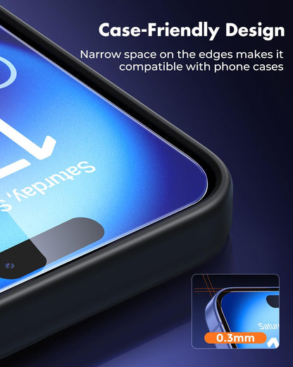 iPhone 17 Screen Protector - Easy Apply Clear Tempered Glass Screen Protector | Zerodamage