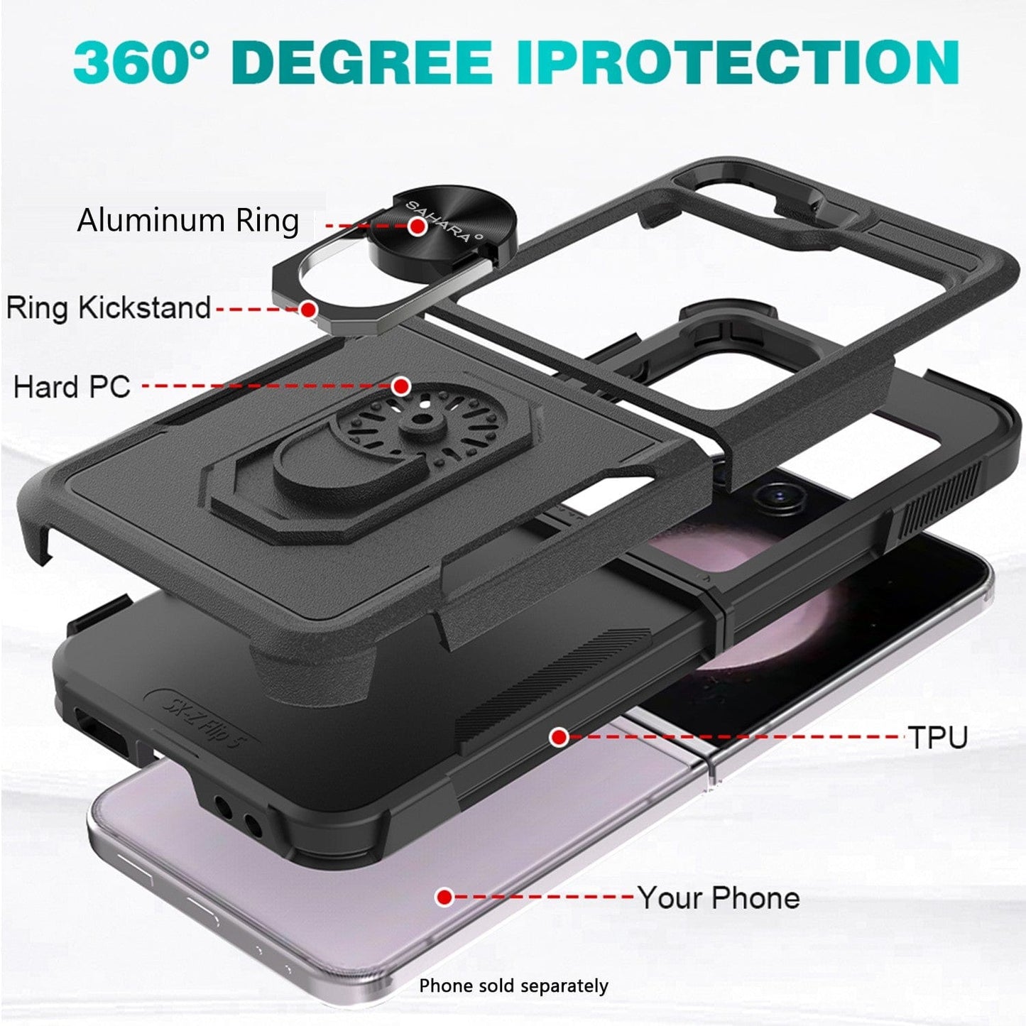 Samsung Galaxy Z Flip7 FE Case - Heavy-Duty Kickstand | Raider Series