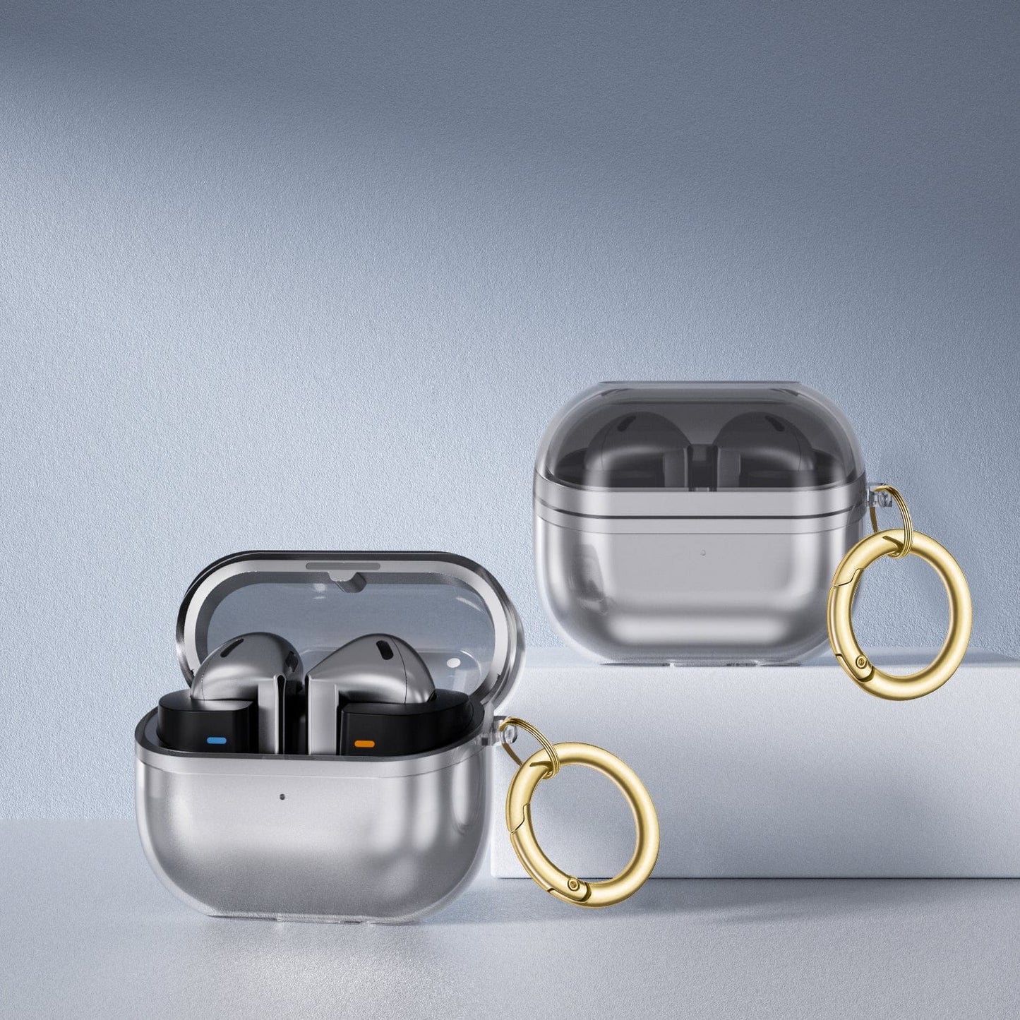 Samsung Galaxy Buds3, Buds3 Pro and Buds3 FE Case - Transparent with Carabiner | Venture Series
