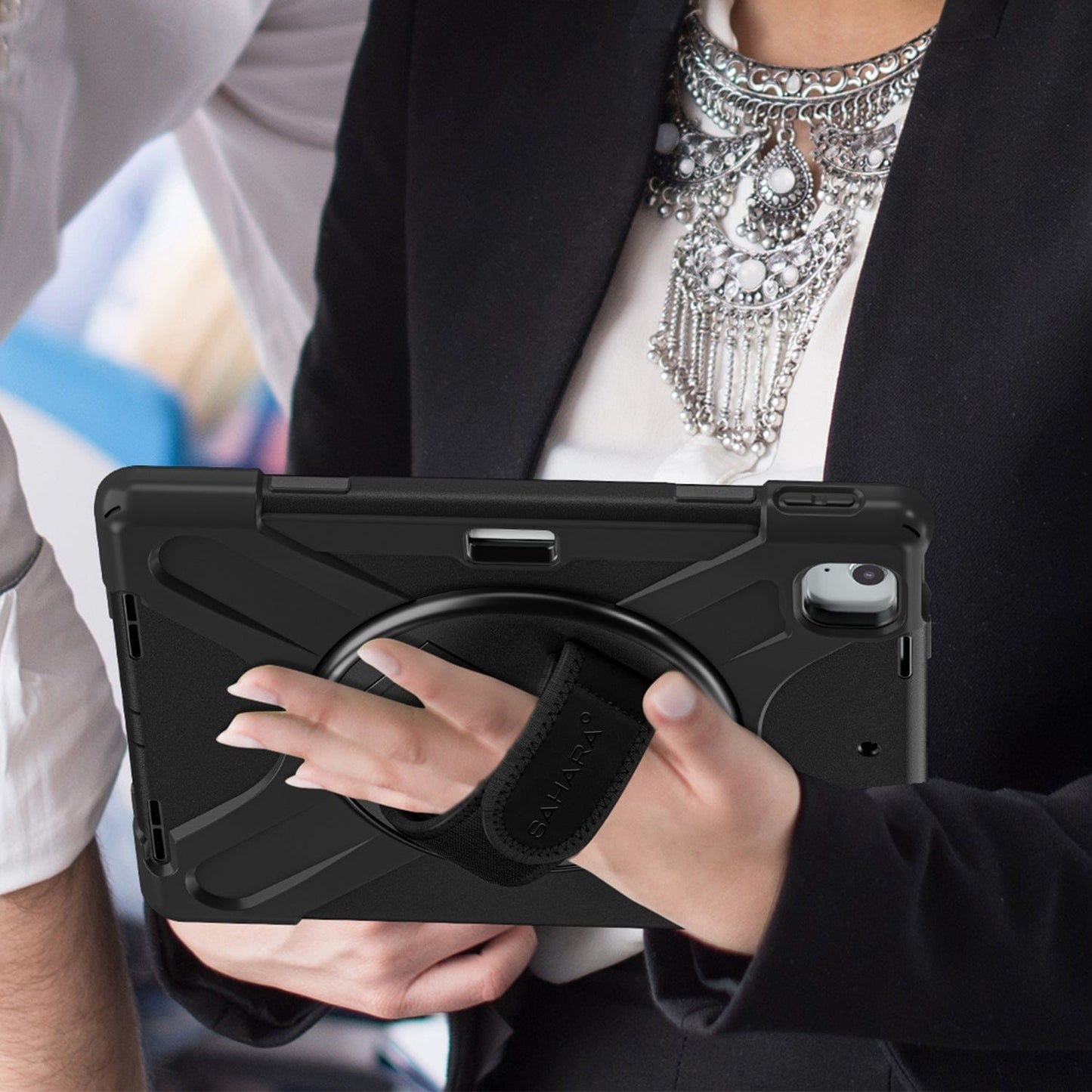 iPad Air 13-inch (M2 / M3 / M4) Case - Heavy-Duty, Hand Strap | Raider X Series