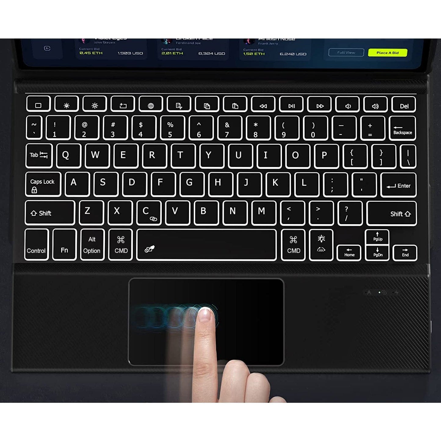 iPad Pro 13-inch (M4 2024 / M5 2025) Keyboard Case - Folio Design, Built-In Touchpad | Navigate Series