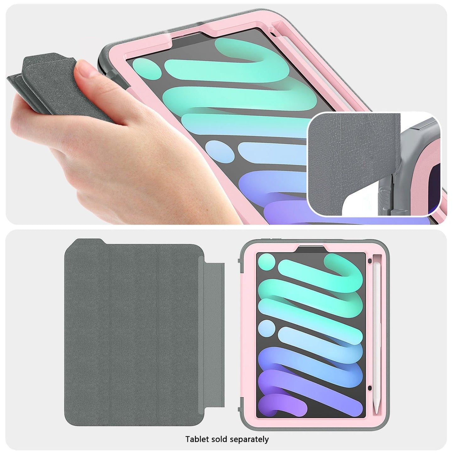 Apple iPad mini (A17 Pro) 2024 Folio Case - Heavy-Duty, Kickstand | Raider Series
