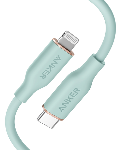Anker <b>641</b> USB-C to Lightning Cable (Flow, 3 ft Silicone)