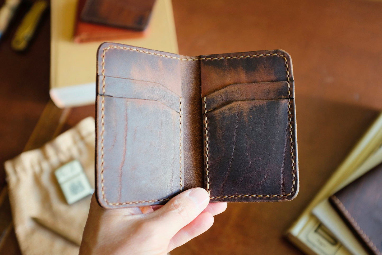 Captain Wallet - Handmade Full-Grain Leather Vertical Wallet | Yarets Leather