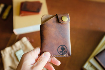 Snap Wallet - Handmade Full-Grain Leather Minimalist Wallet | Yarets Leather