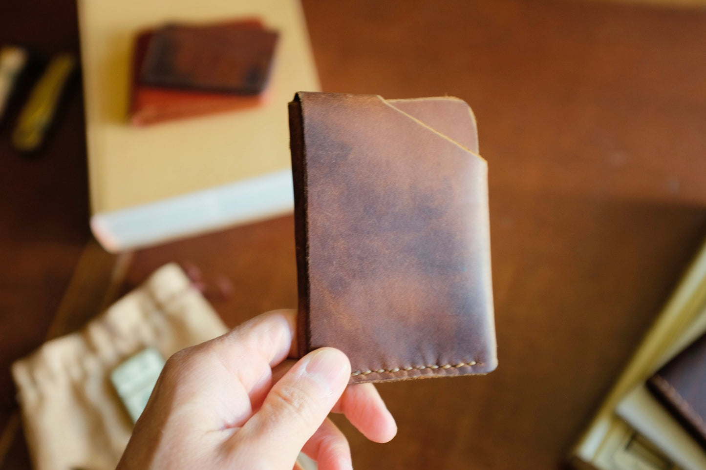 Snap Wallet - Handmade Full-Grain Leather Minimalist Wallet | Yarets Leather