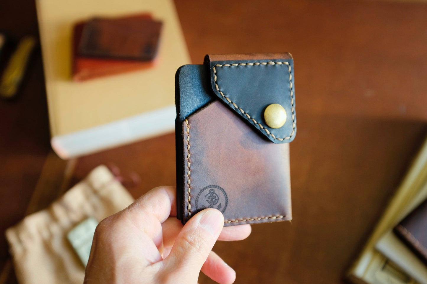 Voyager Wallet - Handmade Full-Grain Leather Snap Wallet | Yarets Leather