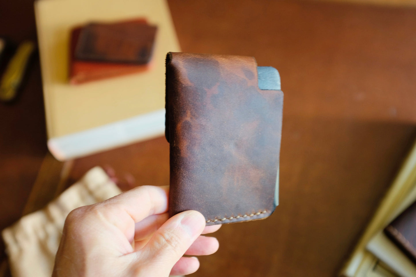 Voyager Wallet - Handmade Full-Grain Leather Snap Wallet | Yarets Leather