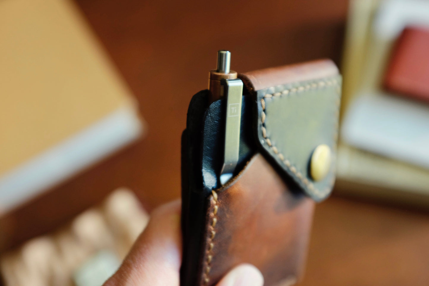 Voyager Wallet - Handmade Full-Grain Leather Snap Wallet | Yarets Leather