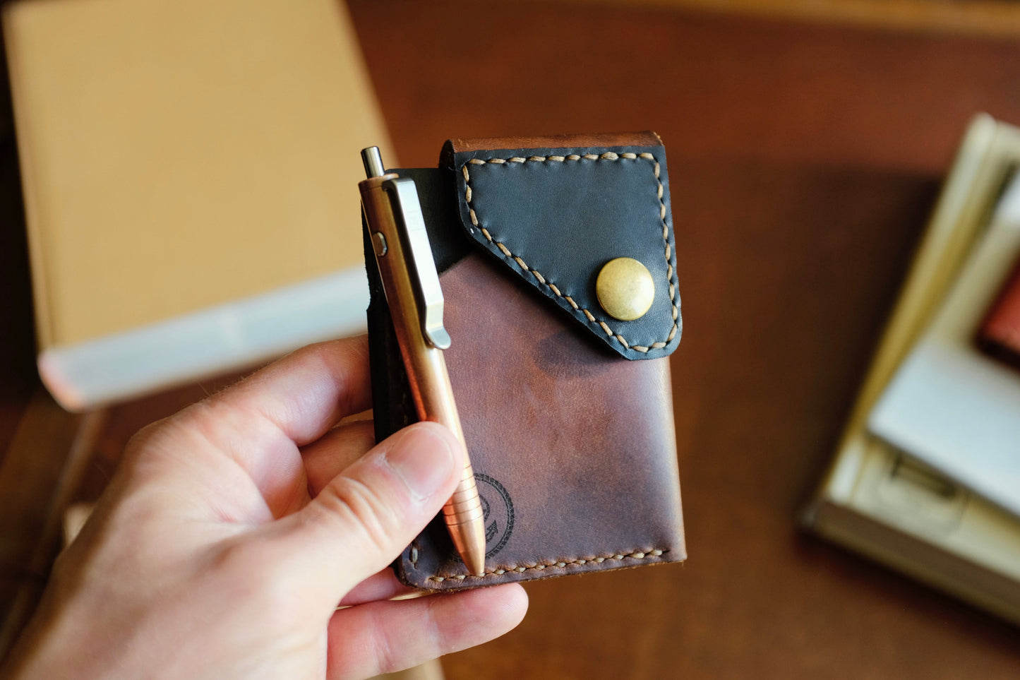 Voyager Wallet - Handmade Full-Grain Leather Snap Wallet | Yarets Leather