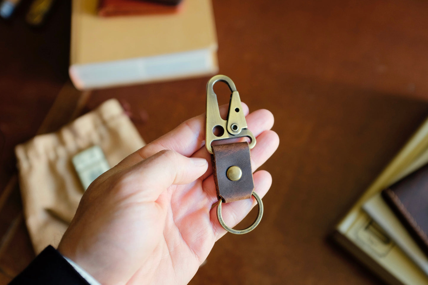 Leather Key Clip N1 - Handmade Full-Grain Leather | Yarets Leather