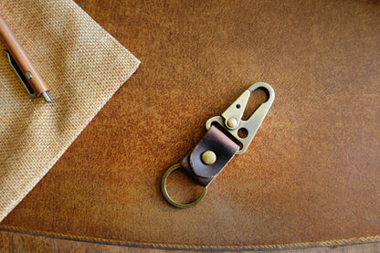 Leather Key Clip N1 - Handmade Full-Grain Leather | Yarets Leather