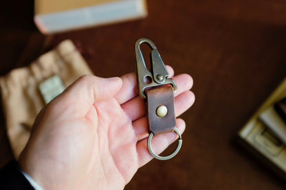 Leather Key Clip N2 - Handmade Full-Grain Leather | Yarets Leather