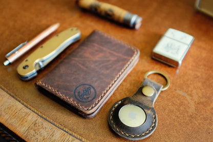 Leather AirTag Key Ring - Apple AirTag, Handmade Full-Grain Leather | Yarets Leather