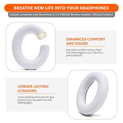 Sennheiser Momentum 4, 5 & HDB 630 Earpads - WC PadZ Momentum 4, 5 & HDB 630