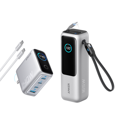 Anker Laptop Power Bank (25K, 165W, Built-In and Retractable Cables)