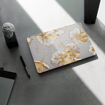 MacBook Pro Clear Case 13-inch - Gold Botanical Design