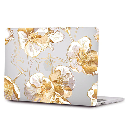MacBook Air 13.6-inch (M2-M5) Case - Gold Botanical Design