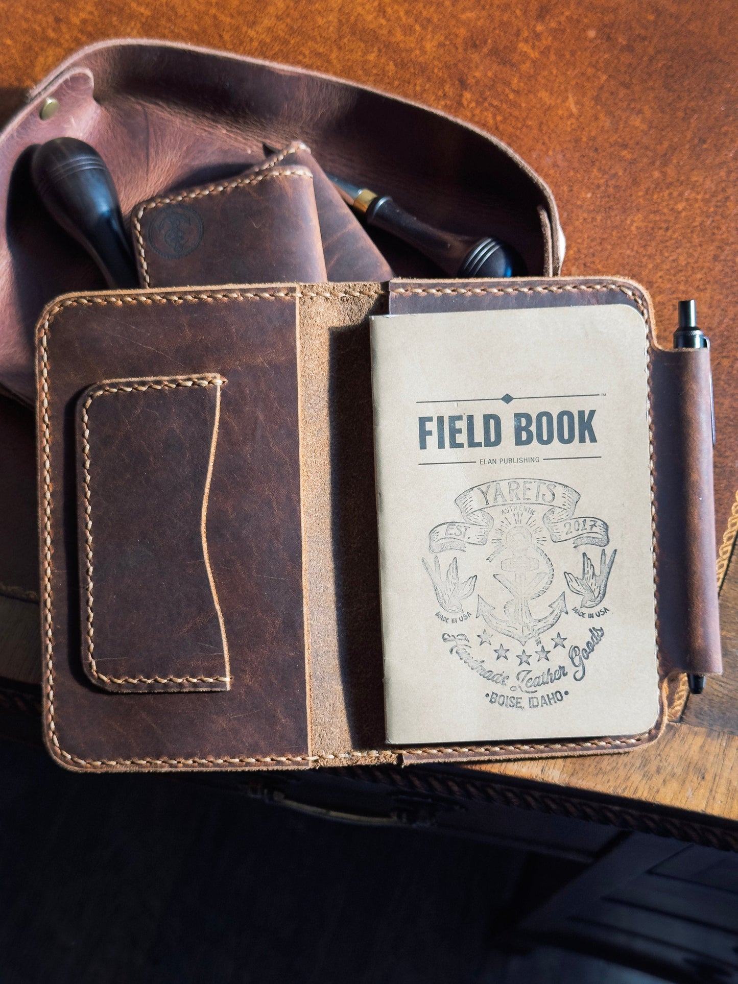 Pathfinder Field Note Case - Handmade Full-Grain Leather | Yarets Leather