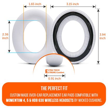 Sennheiser Momentum 4, 5 & HDB 630 Earpads - WC PadZ Momentum 4, 5 & HDB 630