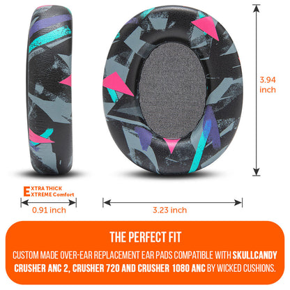Upgraded Skullcandy Crusher ANC 2, Crusher 720 and Crusher 1080 ANC Earpads - WC PadZ Crusher ANC 2