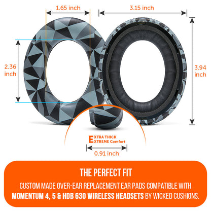 Sennheiser Momentum 4, 5 & HDB 630 Earpads - WC PadZ Momentum 4, 5 & HDB 630