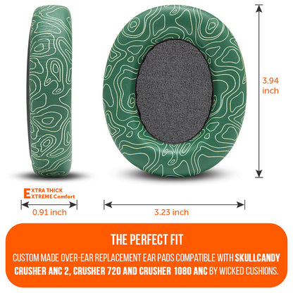 Upgraded Skullcandy Crusher ANC 2, Crusher 720 and Crusher 1080 ANC Earpads - WC PadZ Crusher ANC 2