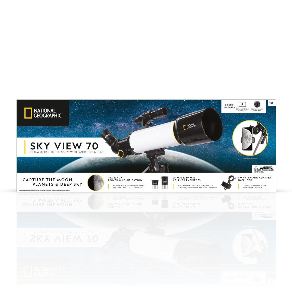 SKY VIEW 70 70mm Refractor Telescope with Panhandle Mount