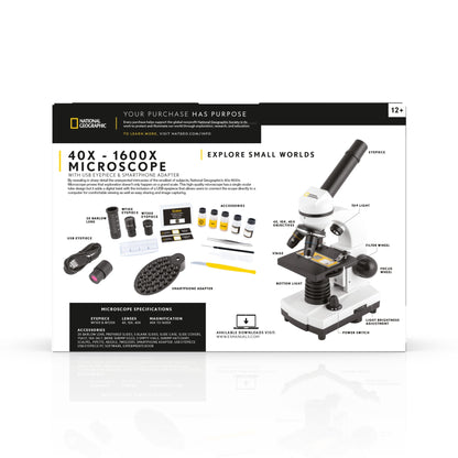 40x-1600x Microscope with USB Eyepiece