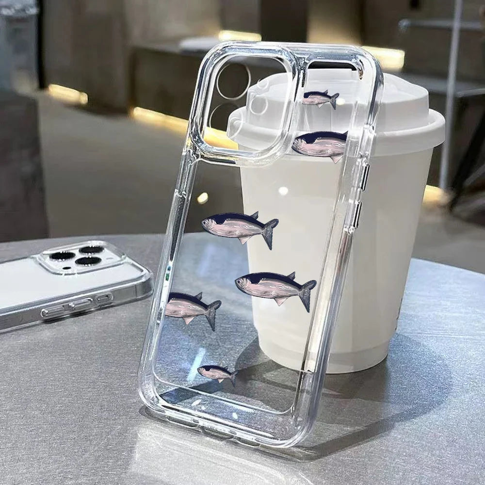Ocean Animals Soft Clear Cover Whale Phone Case