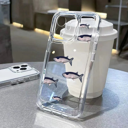 Ocean Animals Soft Clear Cover Whale Phone Case