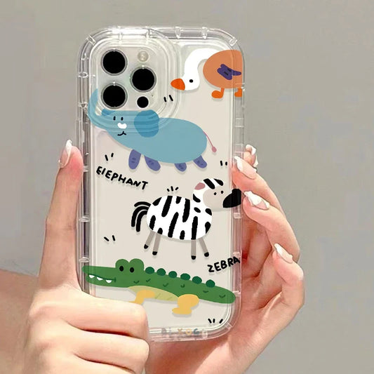 Cute Flower Rabbit Soft Protection Cover Transparent Phone Case