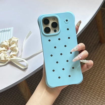 Fashion Diy Charms Holes Phone Case For iPhone