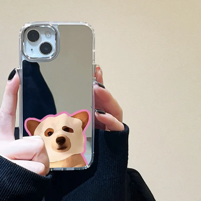 Cute Cat Soft Mirror Phone Case