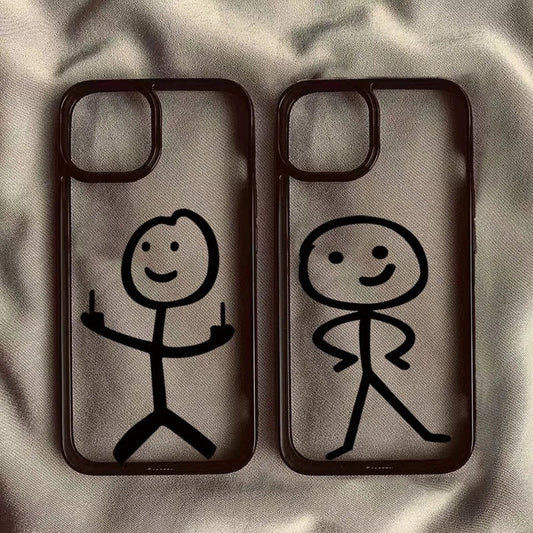 Cartoon Matchman Hard Clear Phone Case