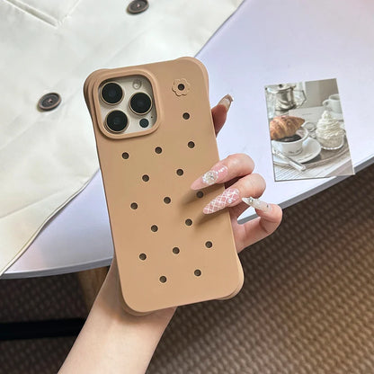 Fashion Diy Charms Holes Phone Case For iPhone