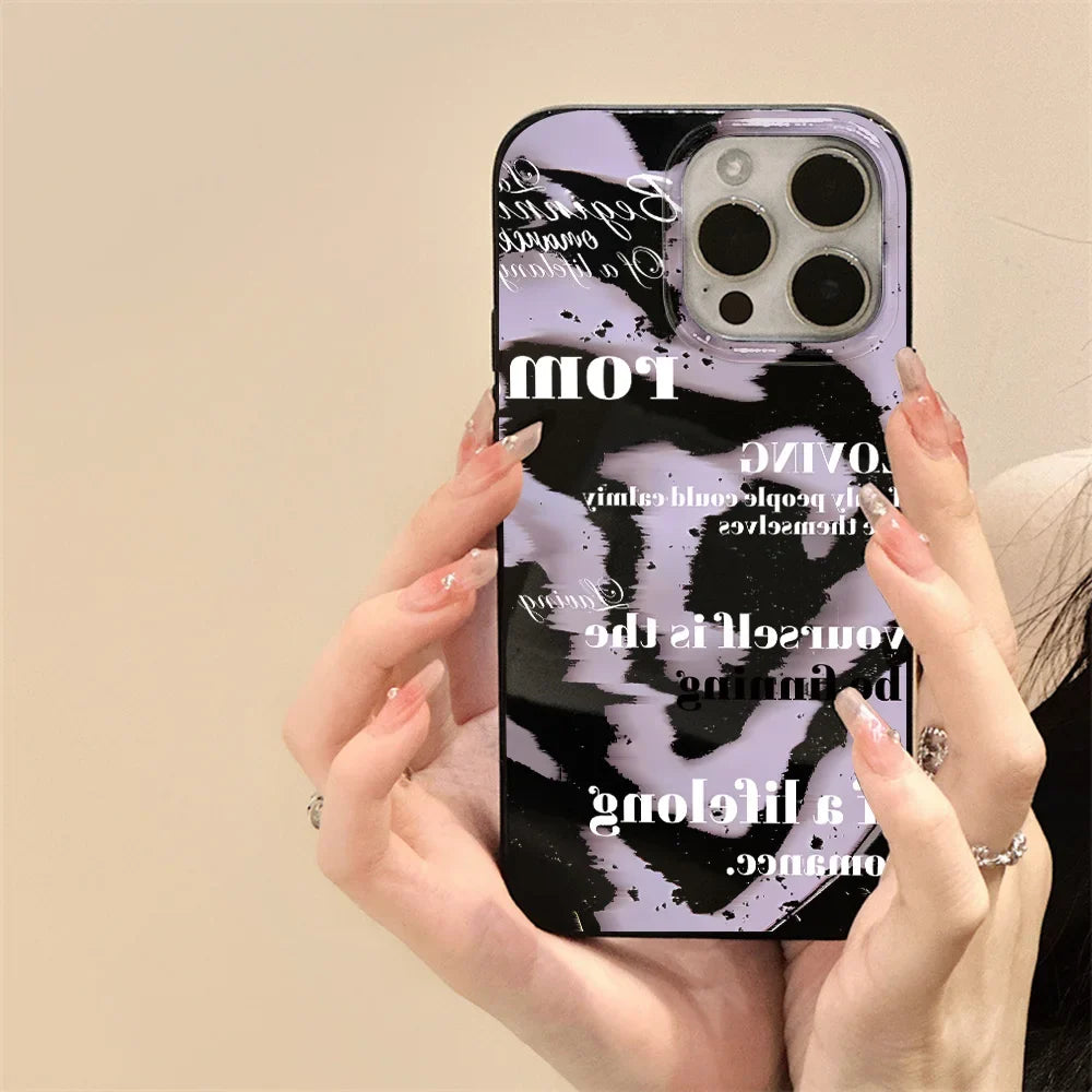 Red Cherry Gloss Black Simple Phone Case For iPhone