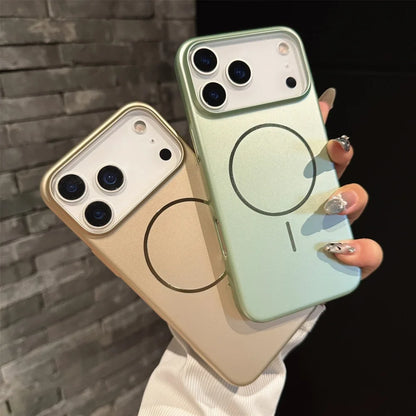 Ultra Thin Metallic Paint Magnetic Case For iPhone