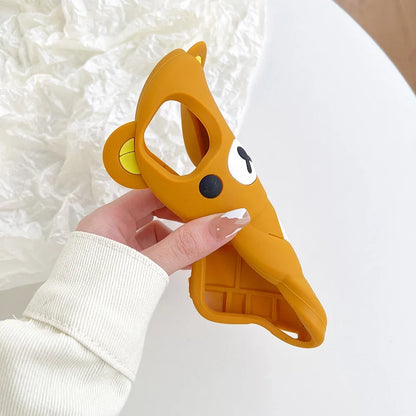 Cartoon Rilakkuma Bear Silicone Soft Cover Phone Case
